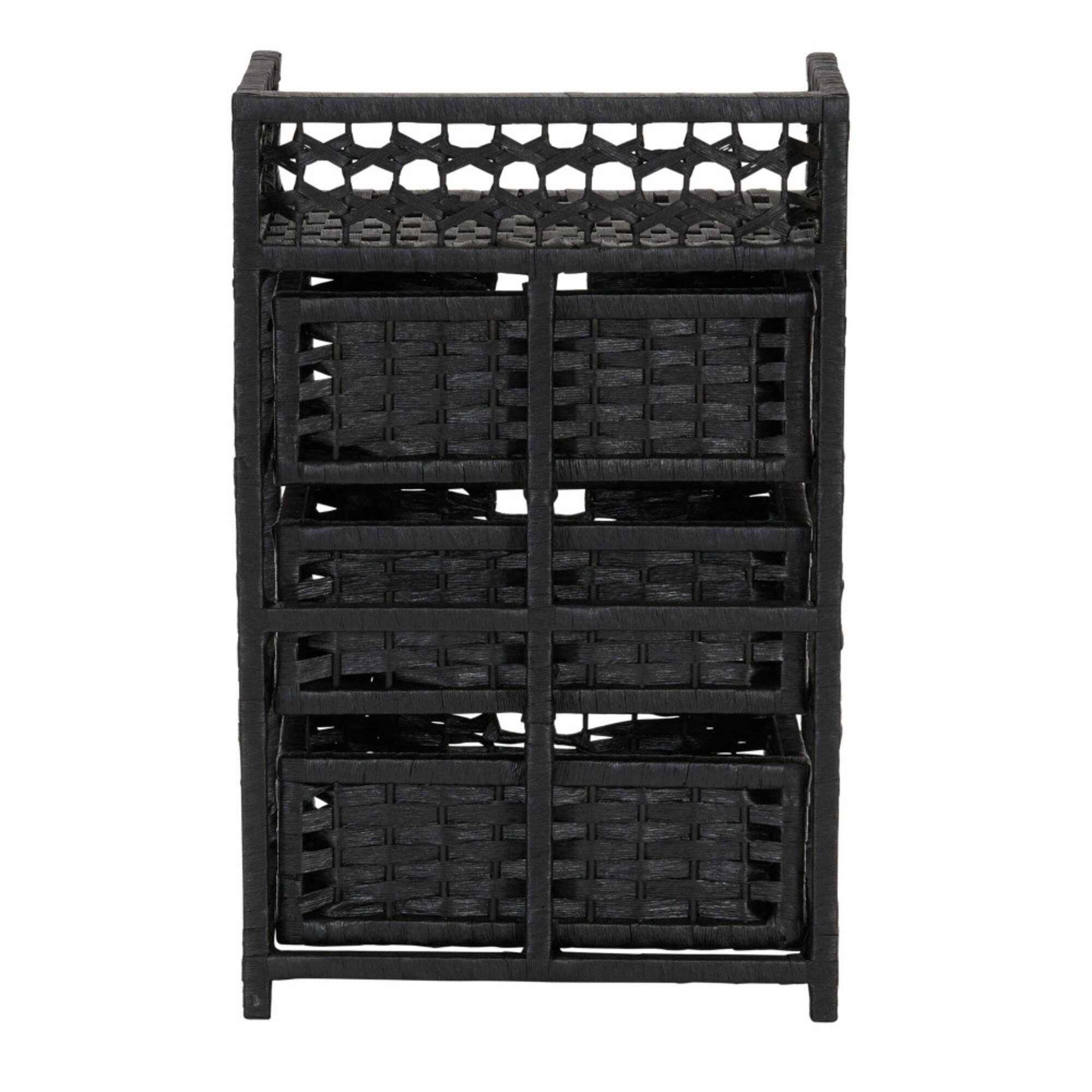 Household Essentials Woven 3 Drawer Chest with Cutout Handles